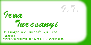 irma turcsanyi business card